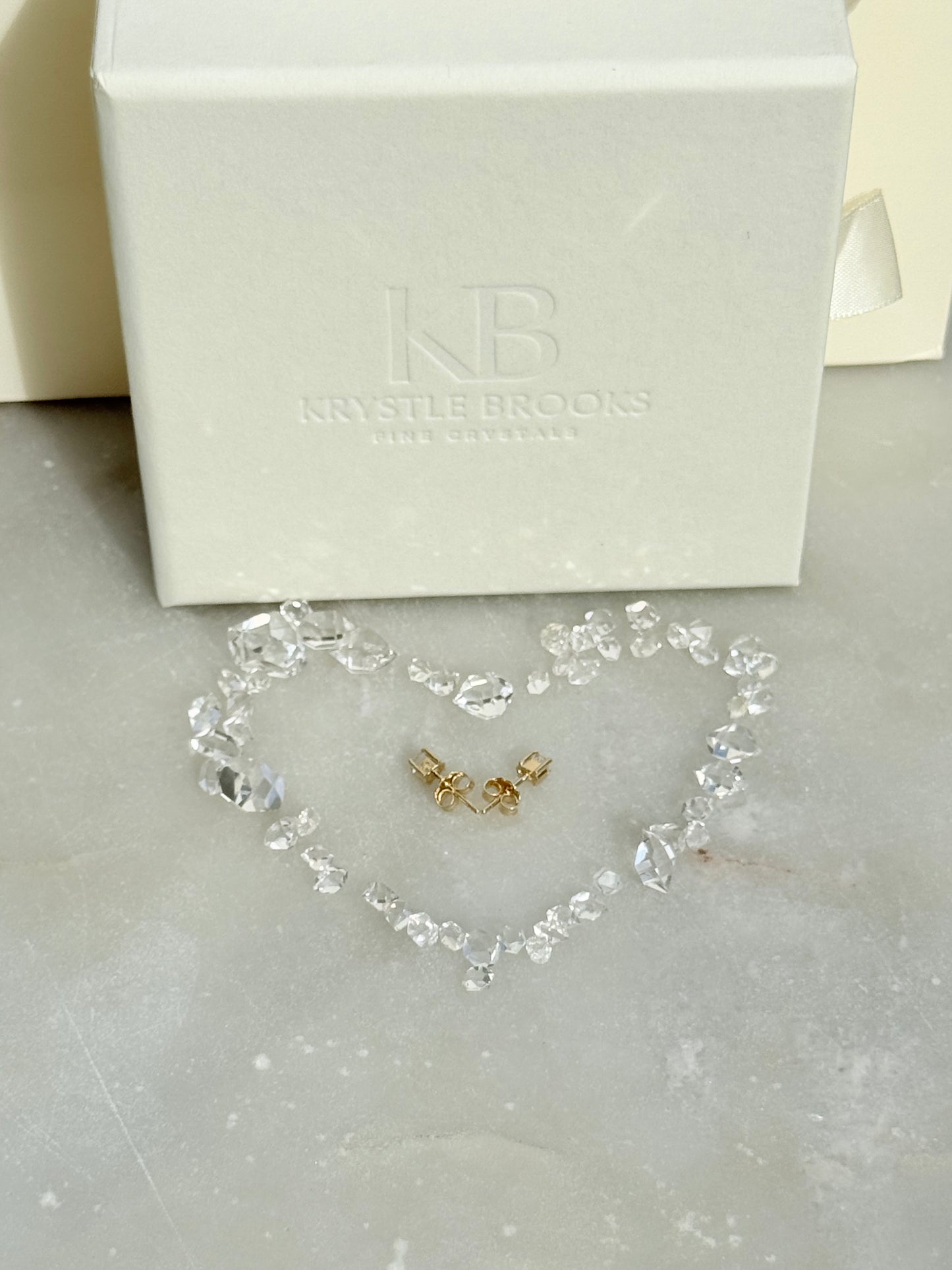 14kt Gold Tiny Herkimer Diamond Studs
