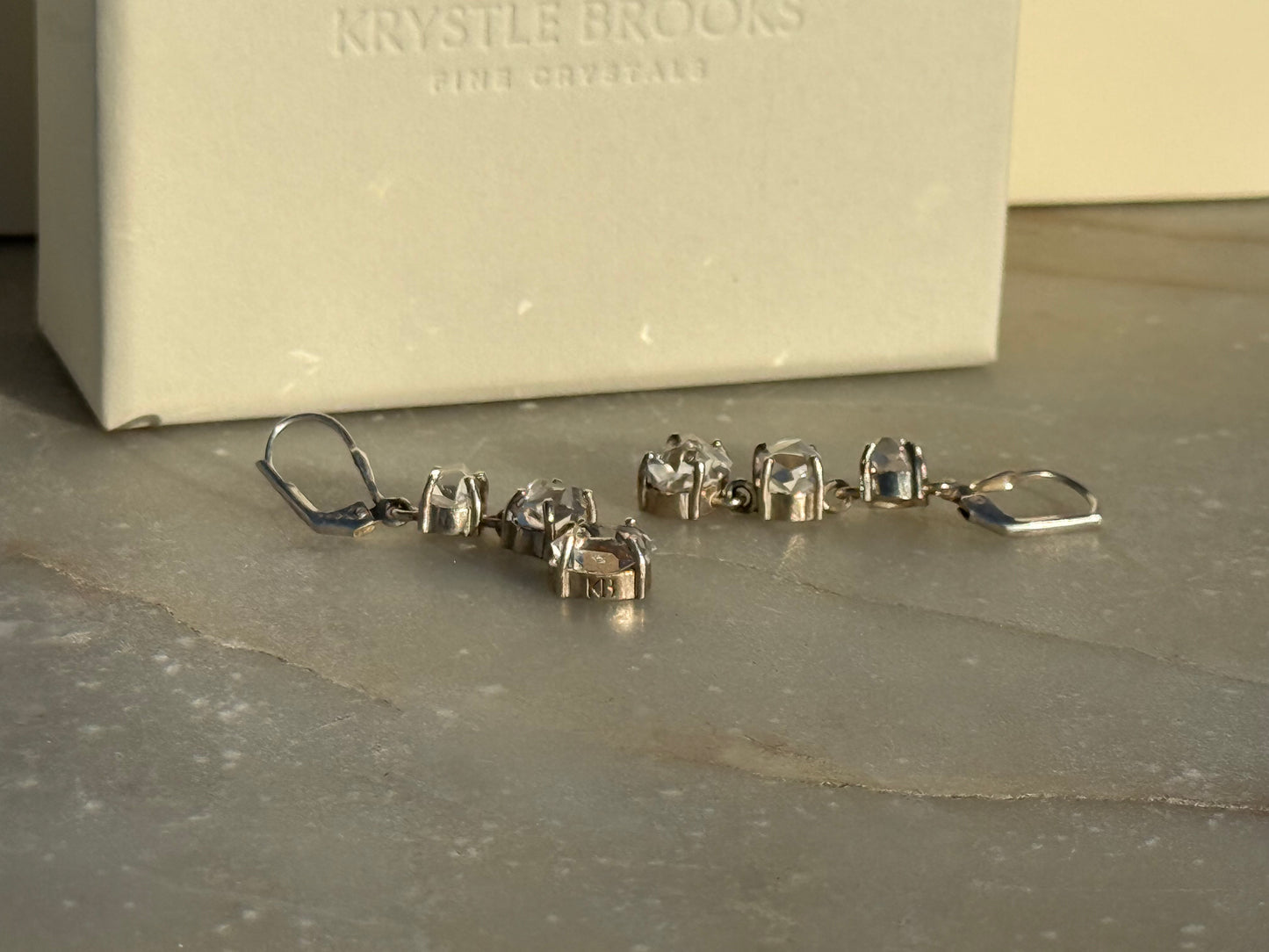 Herkimer Diamond 3-Tier Chandelier Leverback Earrings