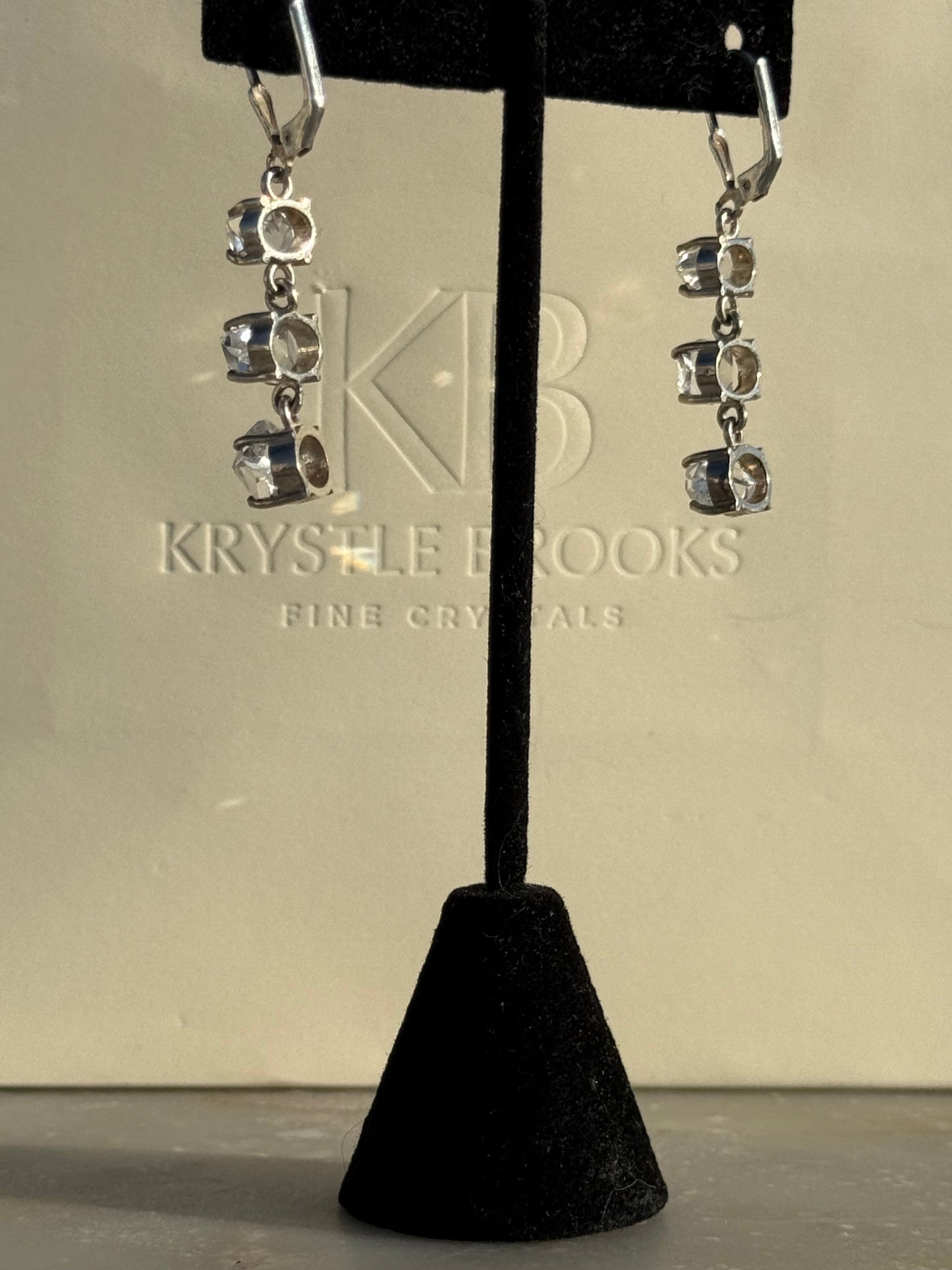 Herkimer Diamond 3-Tier Chandelier Leverback Earrings