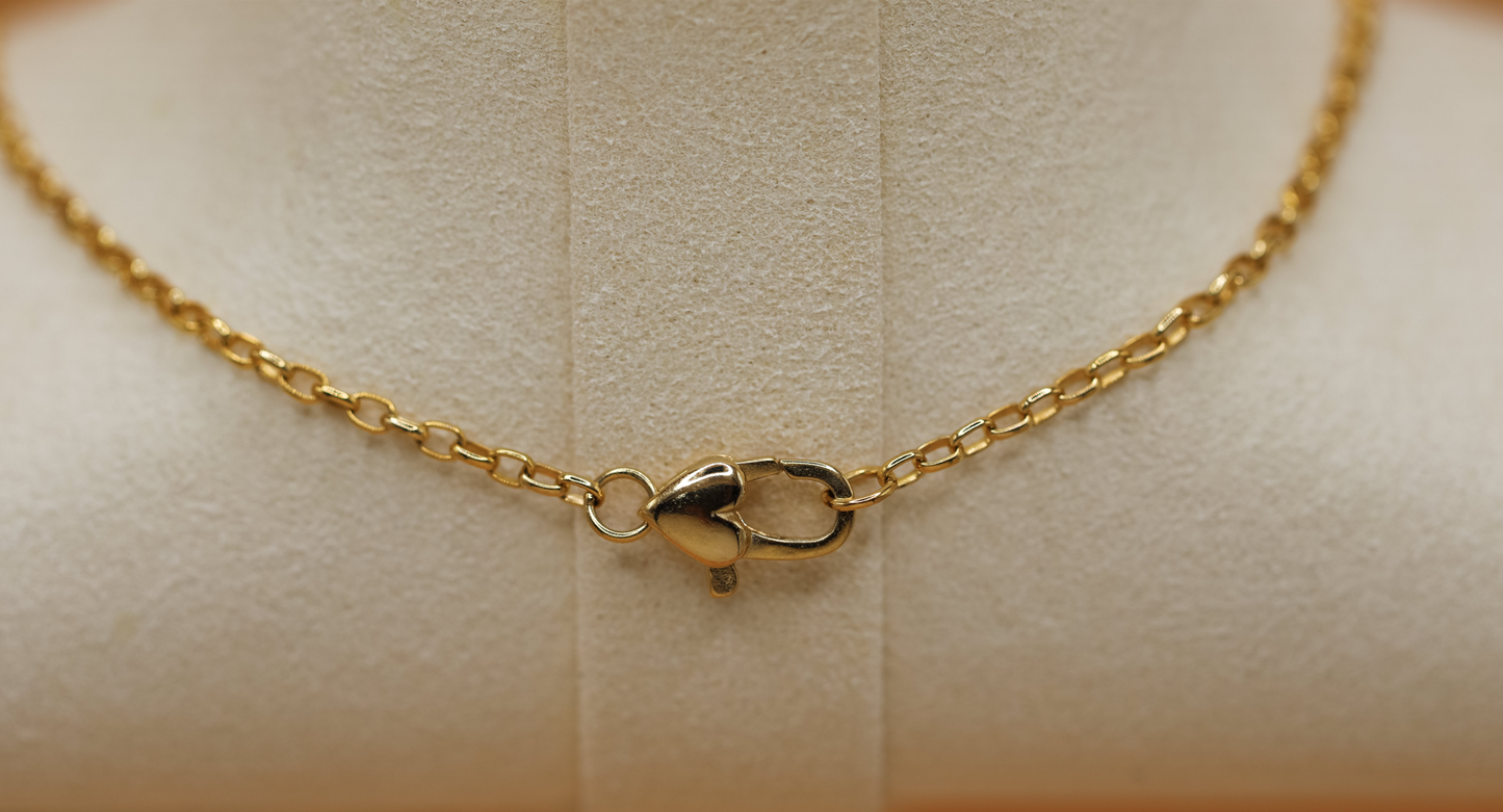 3 Stone 14K Gold Necklace
