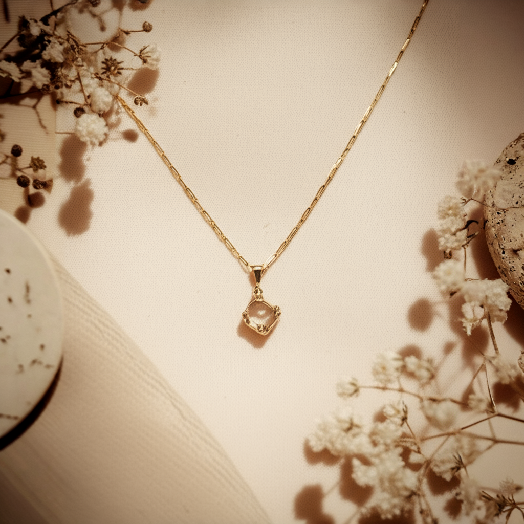 14K Gold Tabby Pendant