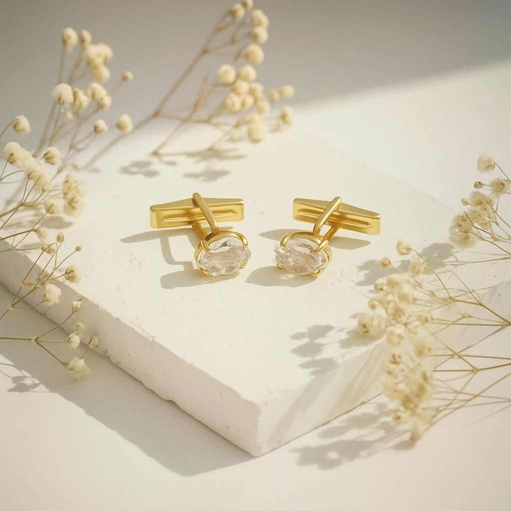 Cuff Links 14K Gold Overlay on Sterling Silver