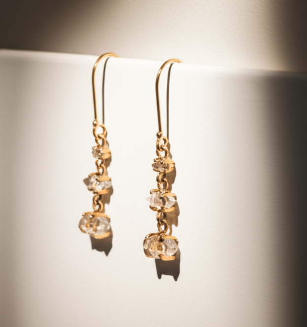 Mini Chandelier Earrings 14K Gold