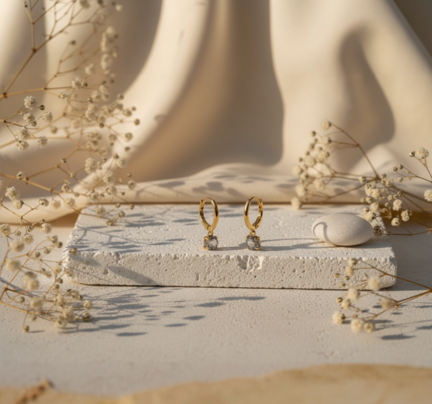 Huggie Earrings 14K Gold