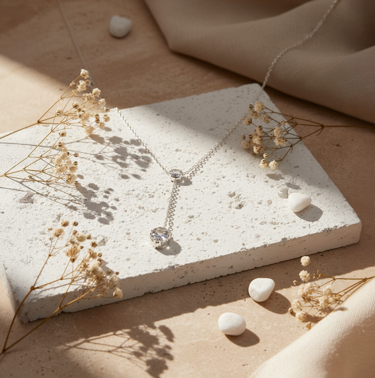 Lariat 16” Necklace 14K Gold