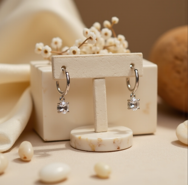 Huggie Earrings Sterling Silver