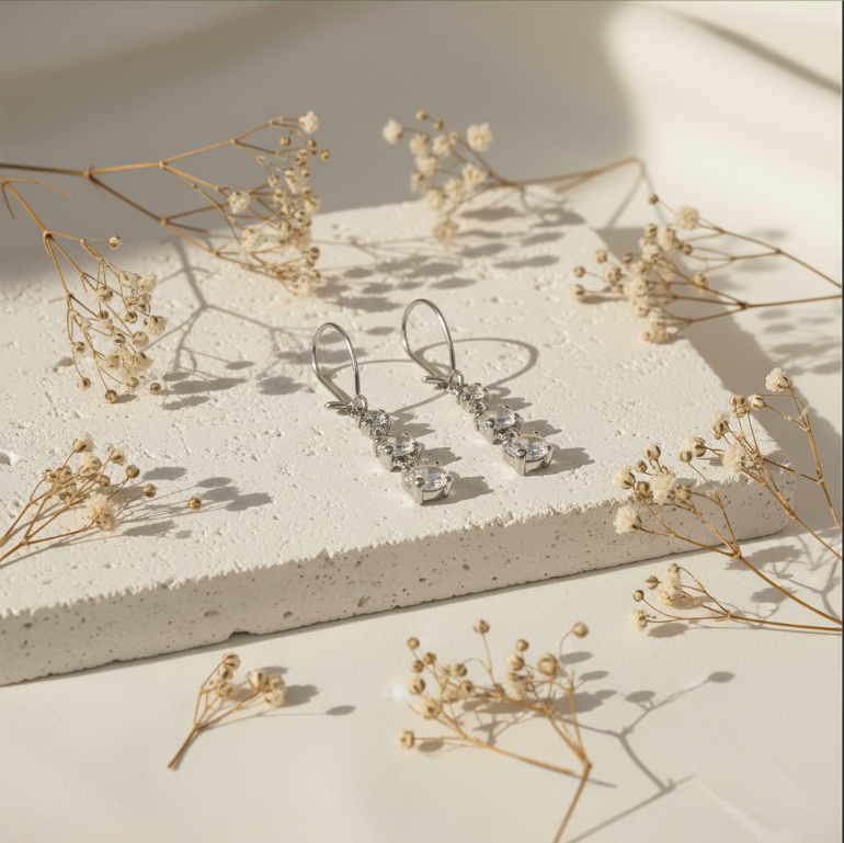 Mini Chandelier Earrings Sterling Silver