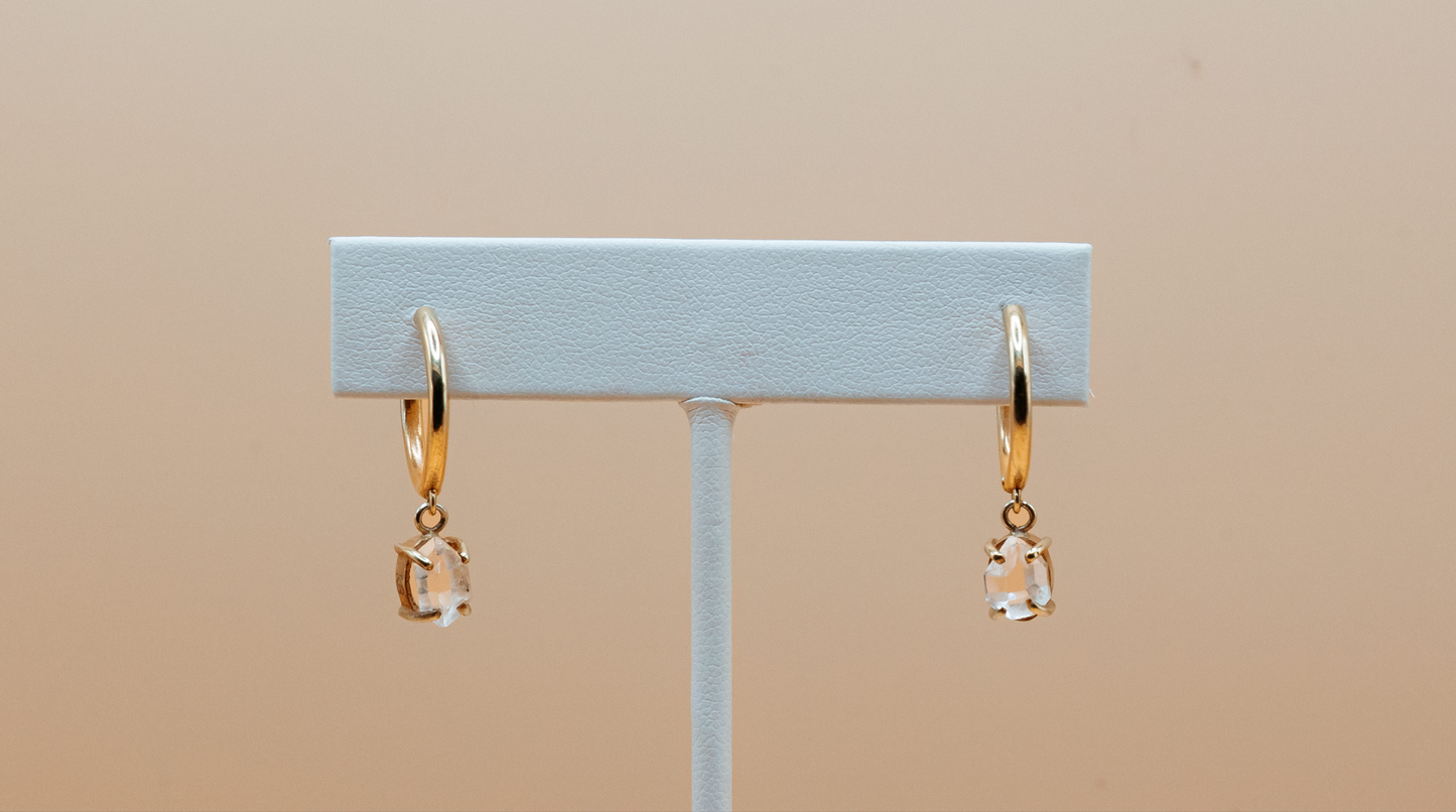 Huggie Earrings 14K Gold Overlay