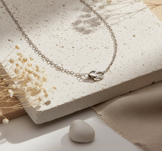 3 Stone Silver Necklace