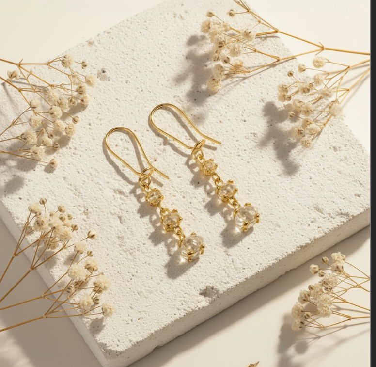 Mini Chandelier Earrings 14K Gold