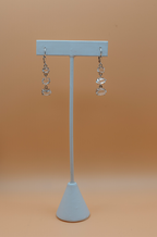 3-Tier Chandelier Leverback Earrings Silver