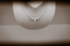 3 Stone Silver Necklace