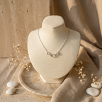 3 Stone Silver Necklace