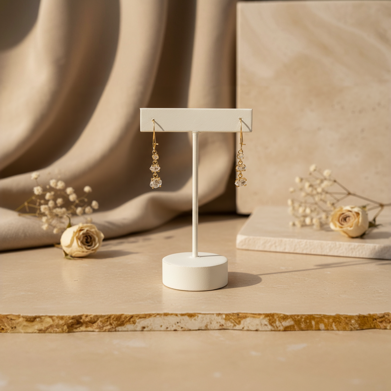 Mini Chandelier Earrings 14K Gold