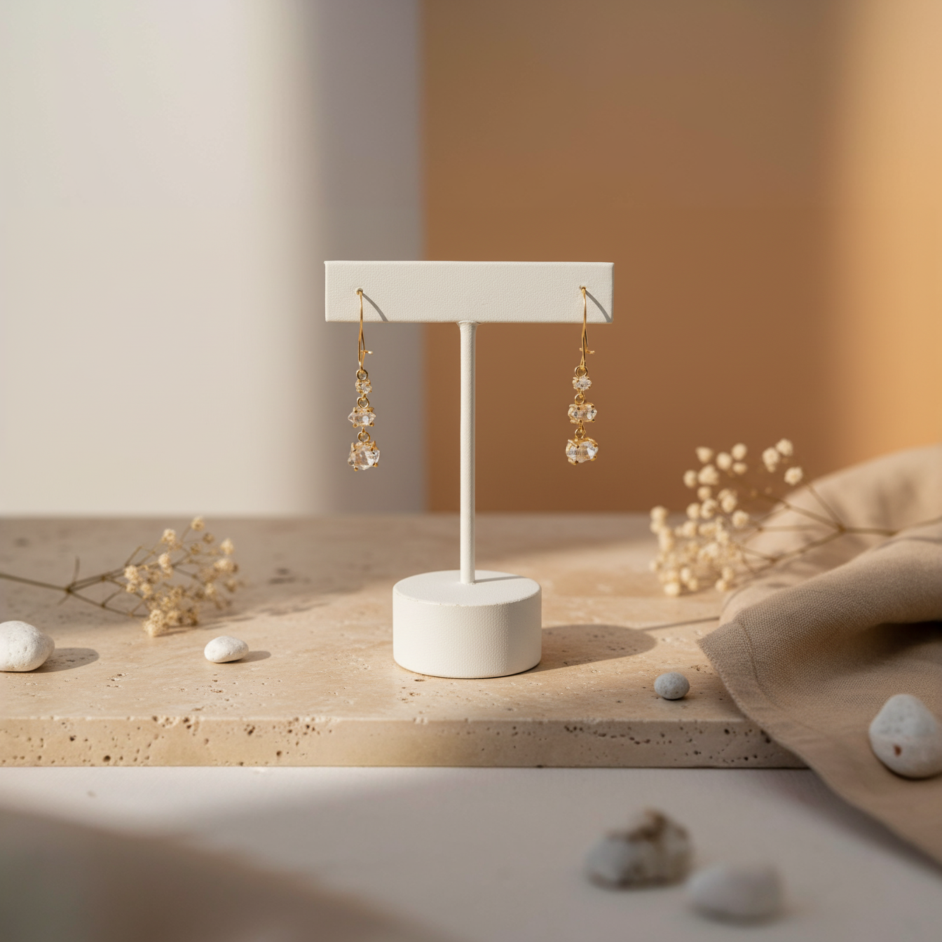 Mini Chandelier Earrings 14K Gold