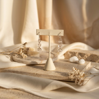 3-Tier Chandelier Leverback Earrings Silver