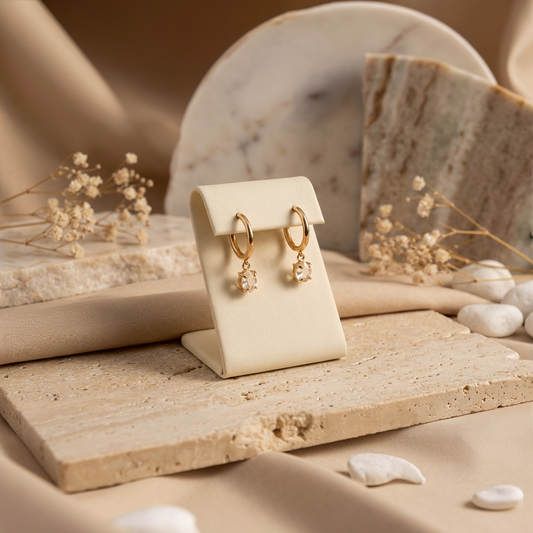 Huggie Earrings 14K Gold Overlay