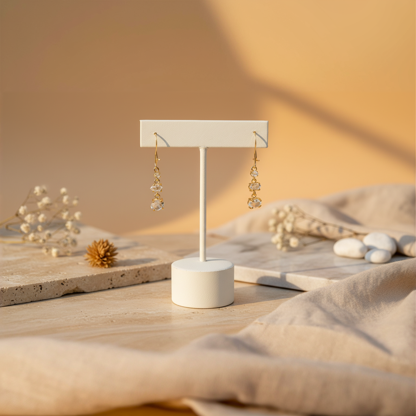 Mini Chandelier Earrings 14K Gold