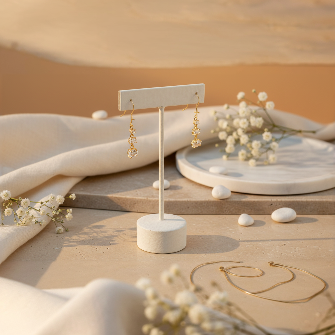 Mini Chandelier Earrings 14K Gold