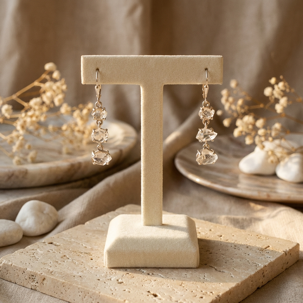 3-Tier Chandelier Leverback Earrings Silver