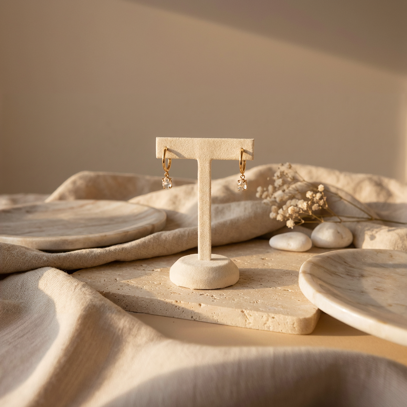 Huggie Earrings 14K Gold Overlay