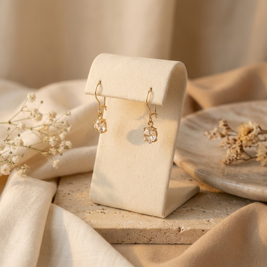 Drop Earrings 14K Gold Overlay