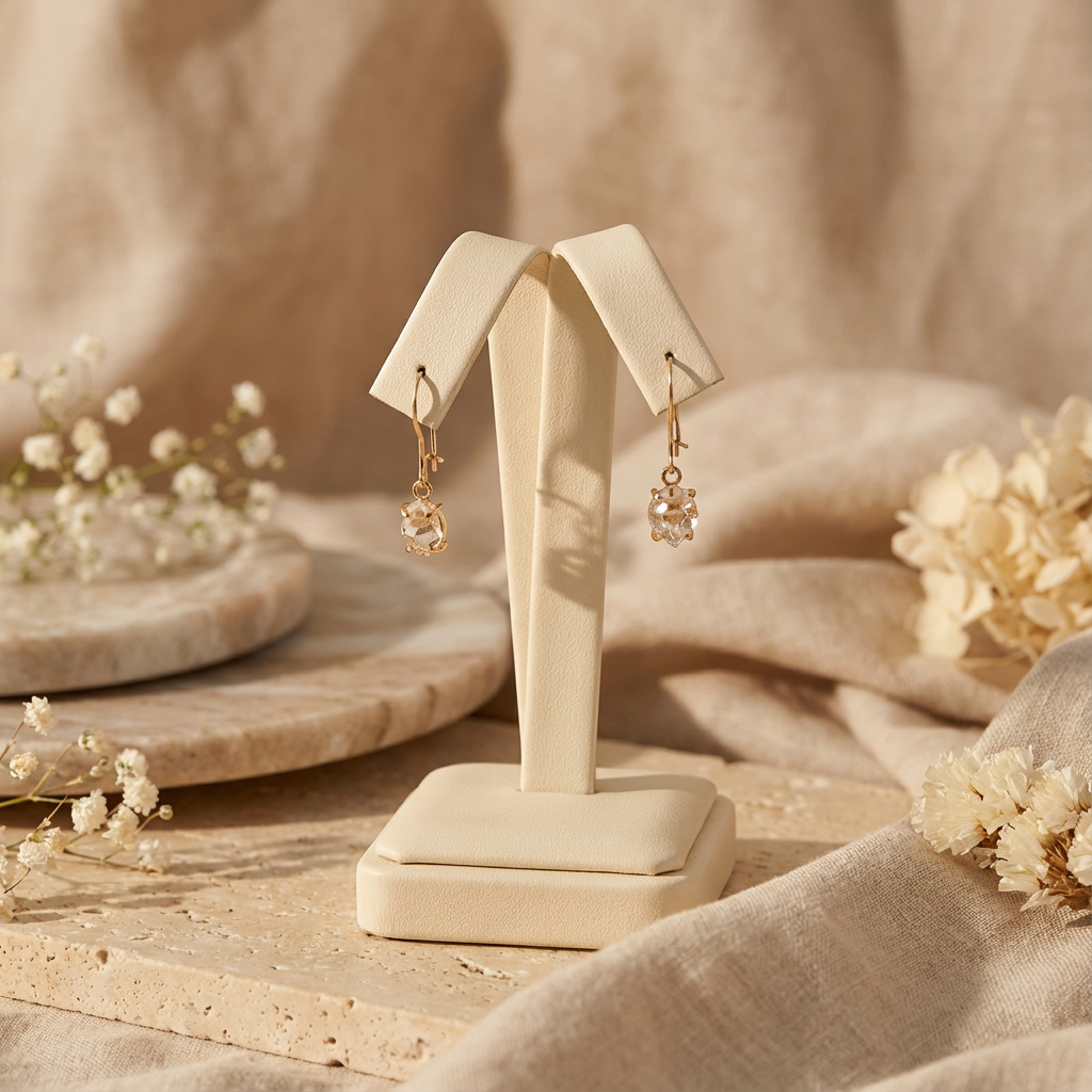 Drop Earrings 14K Gold Overlay