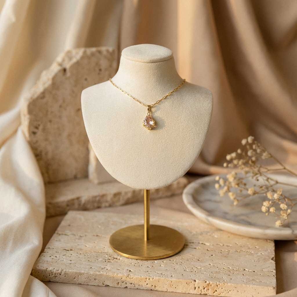 14K Gold Tabby Pendant