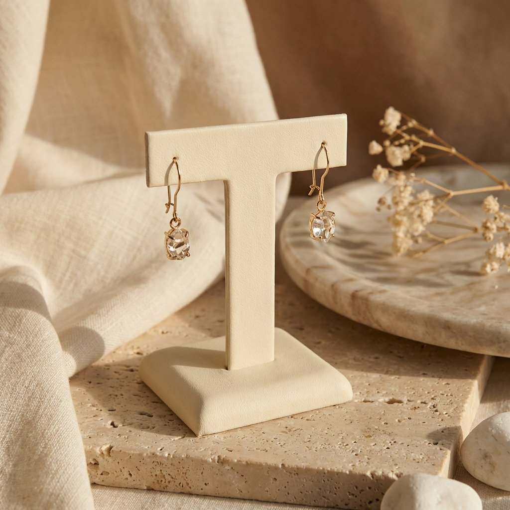 Drop Earrings 14K Gold Overlay